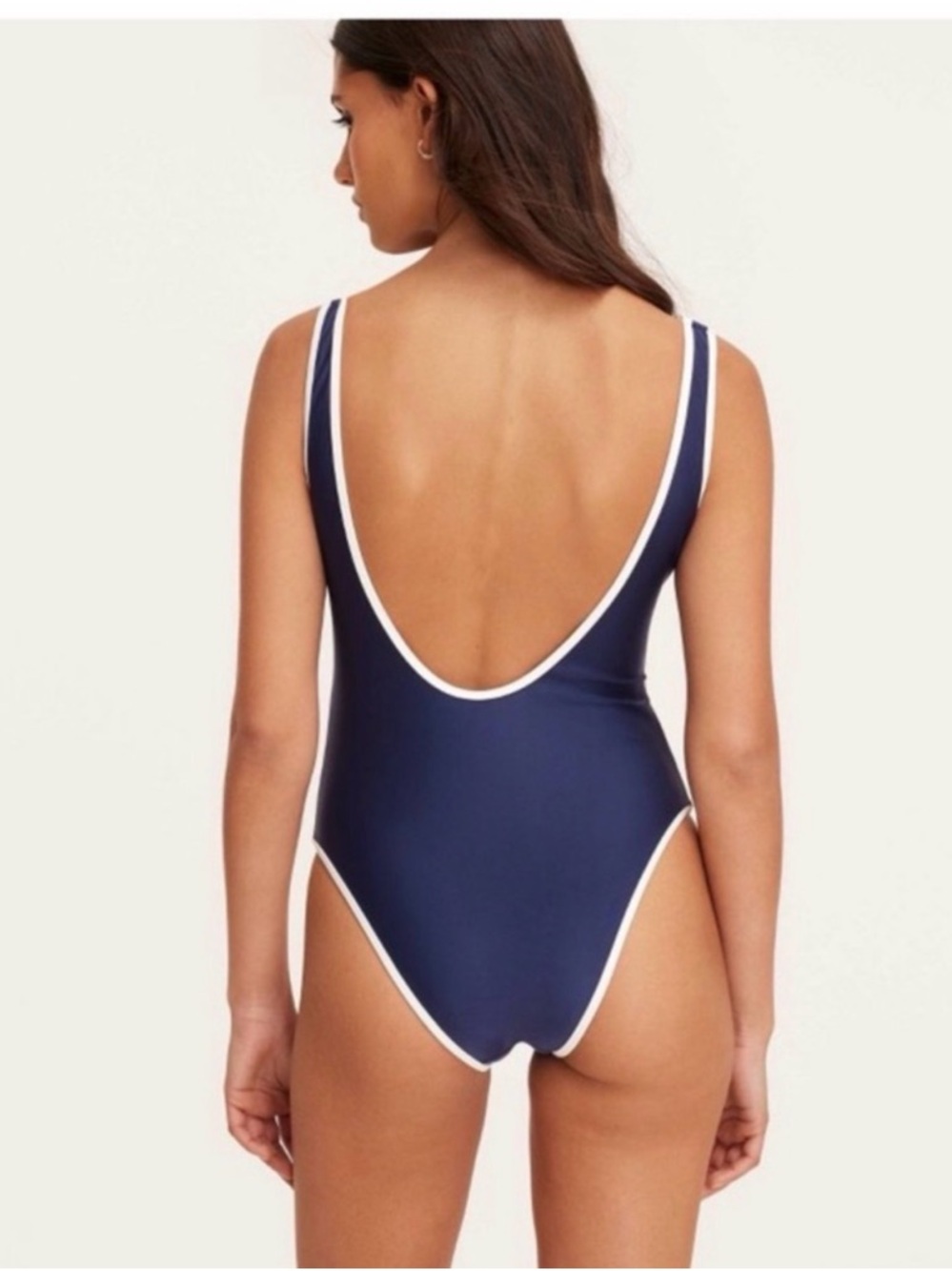 Parke target collab Navy One-Piece Swimsuit with White Trim size S - Picture 3 of 5